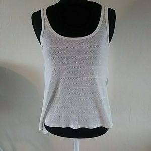 UO Pins&Needles rayon high low sheer back tank